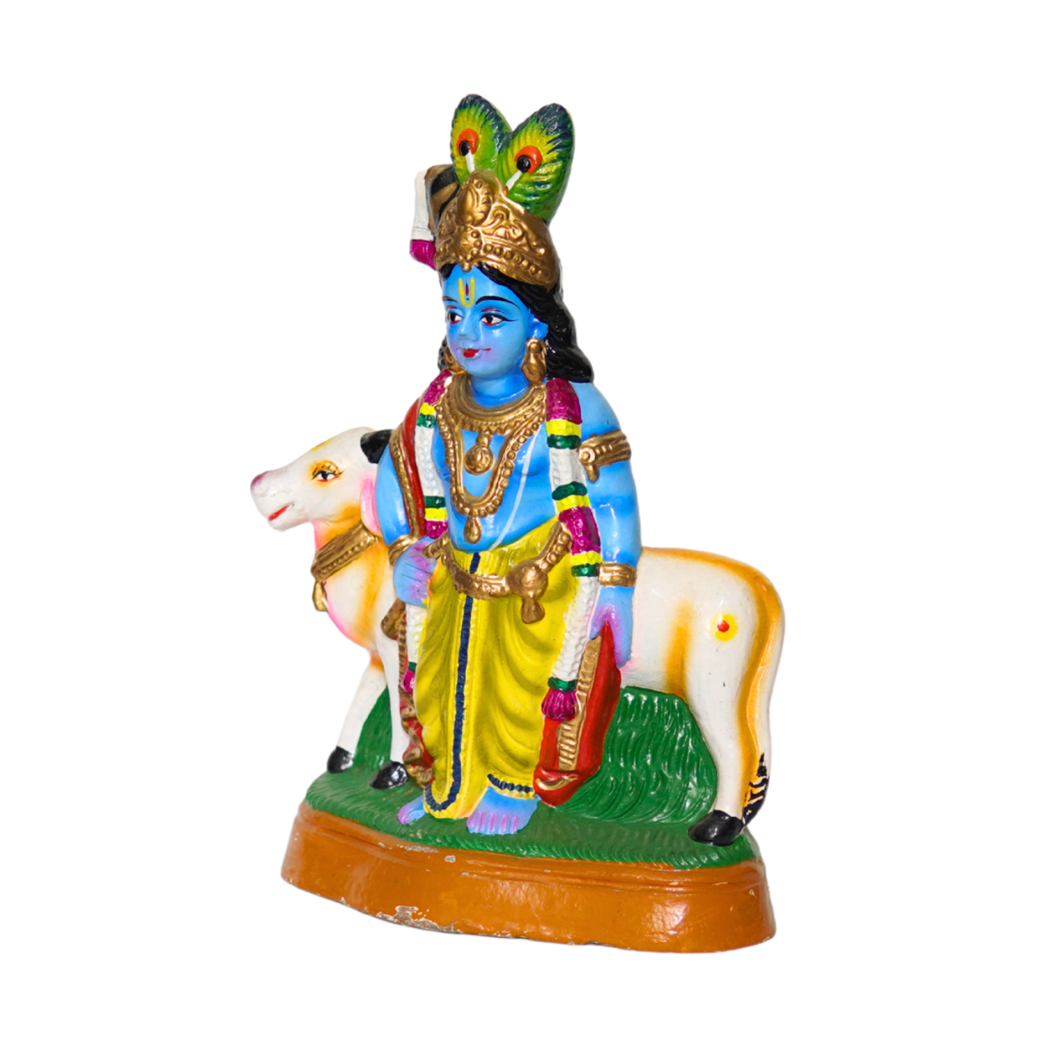 Cow Krishnan | 13.5 inches | clay