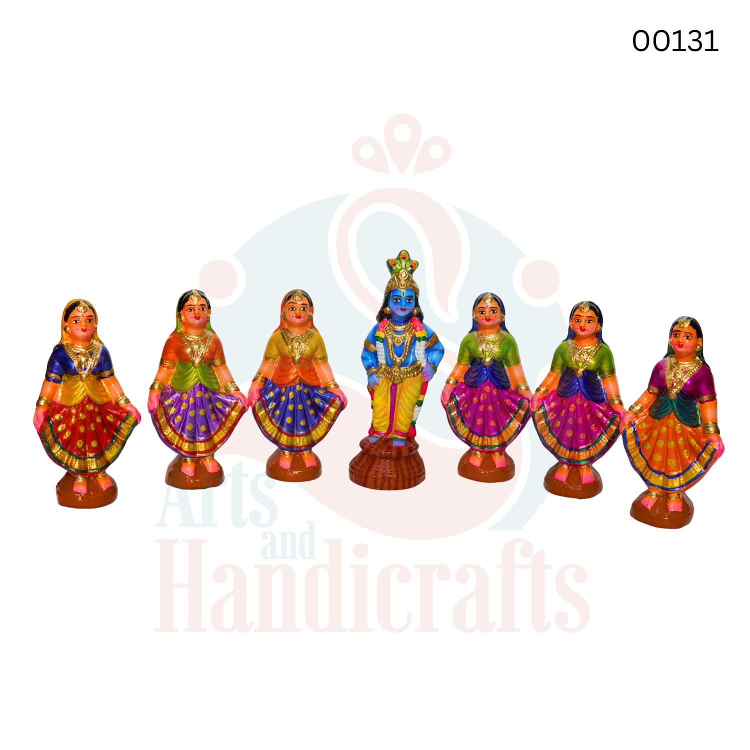 Gopi Dance Set | 9 inches | Paper Mache