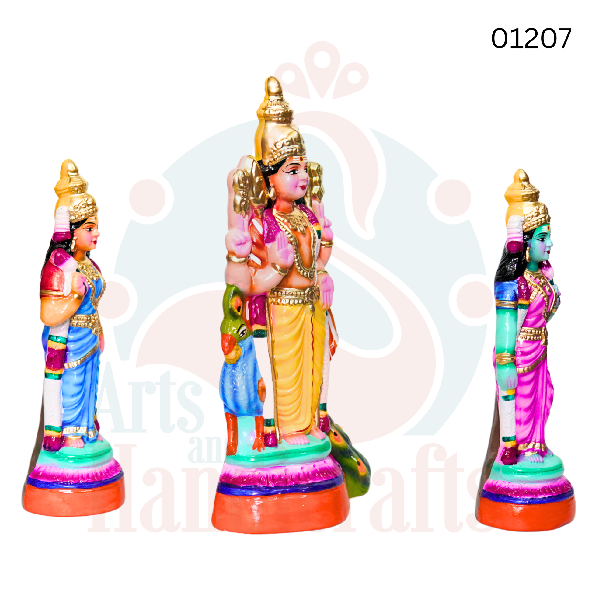 murugar valli deivanai set | 16 inches | Paper Mache