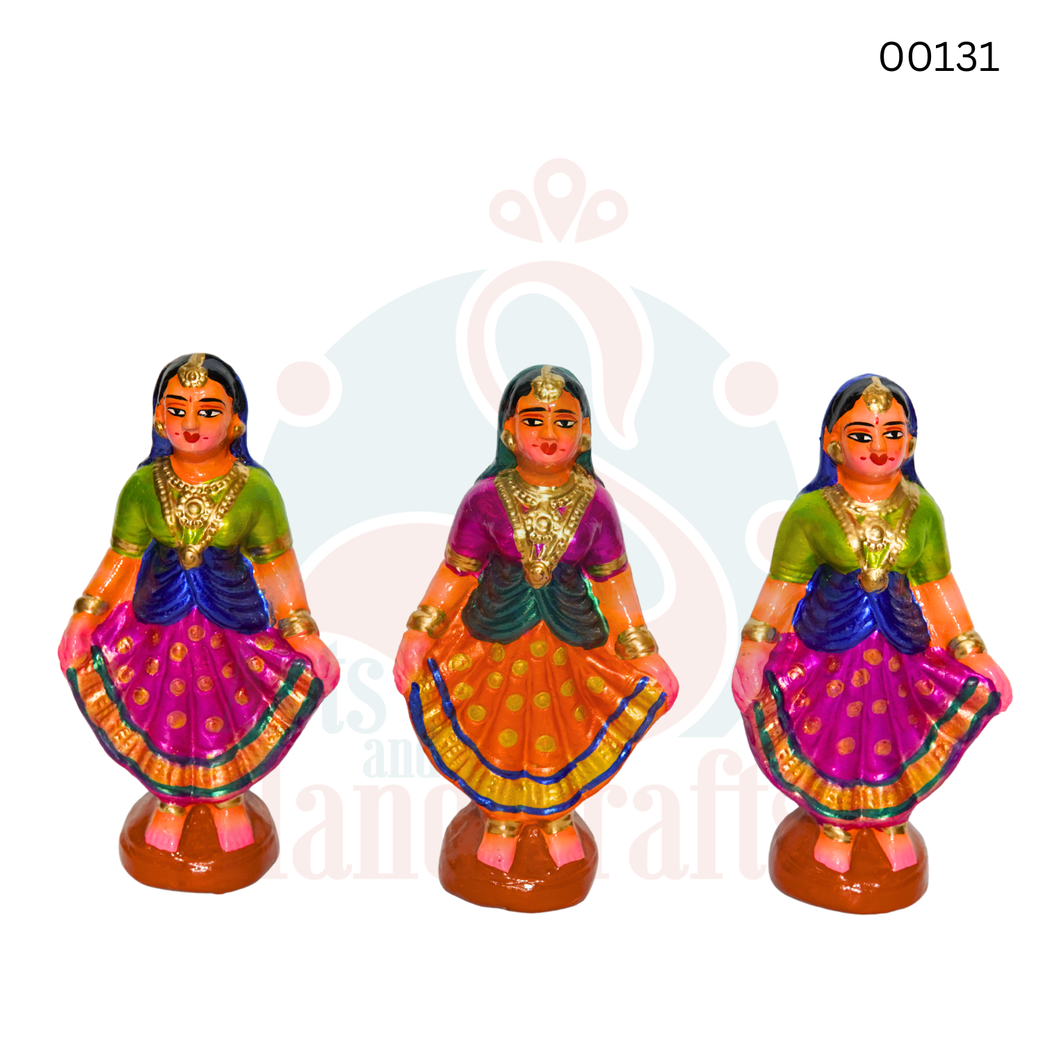 Gopi Dance Set | 9 inches | Paper Mache
