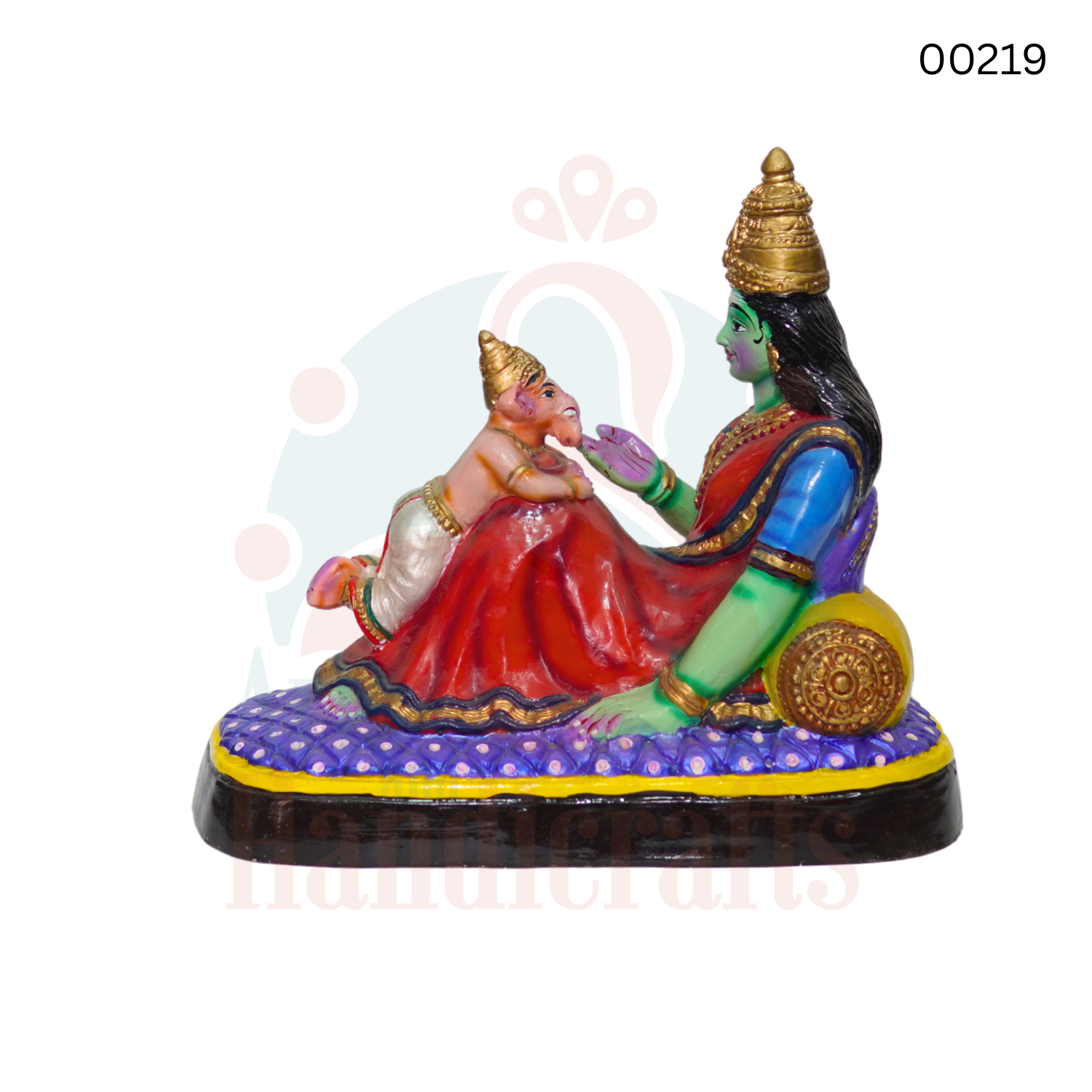 Vinayagar Parvathi | 14 inches | paper mache