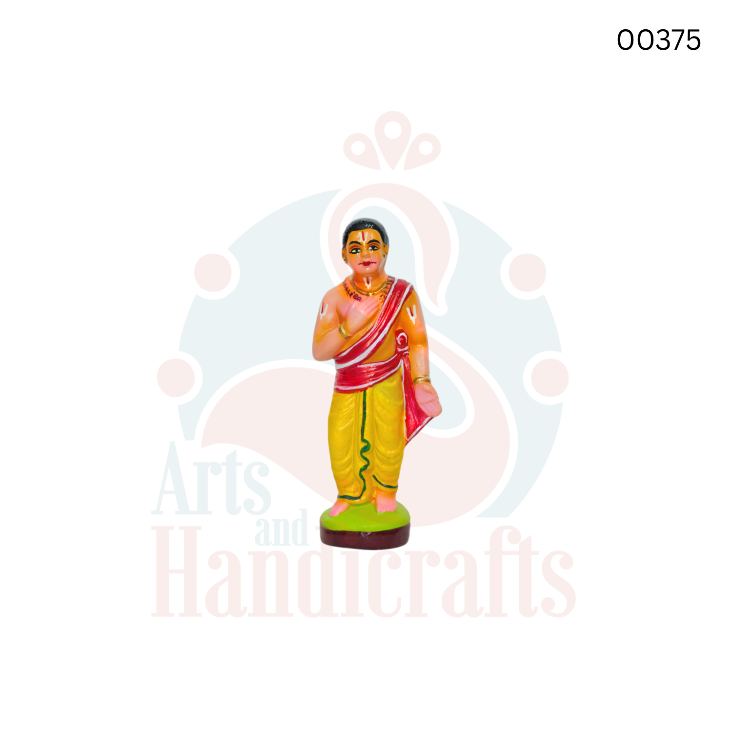 Malai Soodi Kudutha Andal Statue Set | 11 inches | Clay