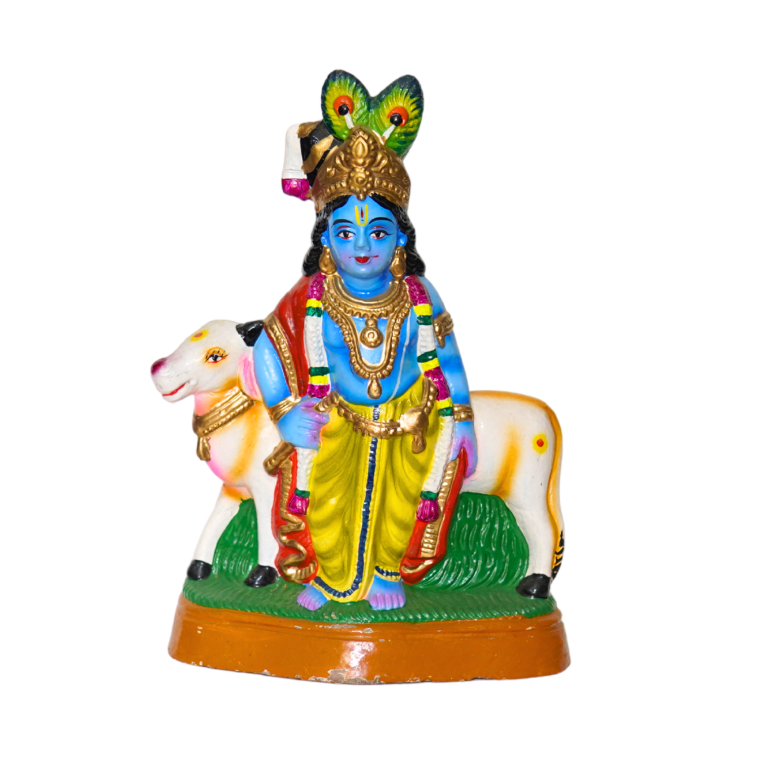 Cow Krishnan | 13.5 inches | clay