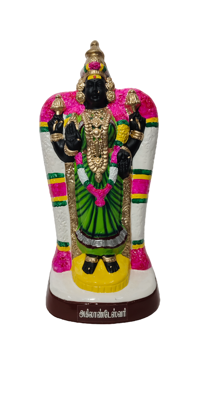 Akhilandeswari – Sacred idol symbolizing divine power, protection, and spiritual blessings.