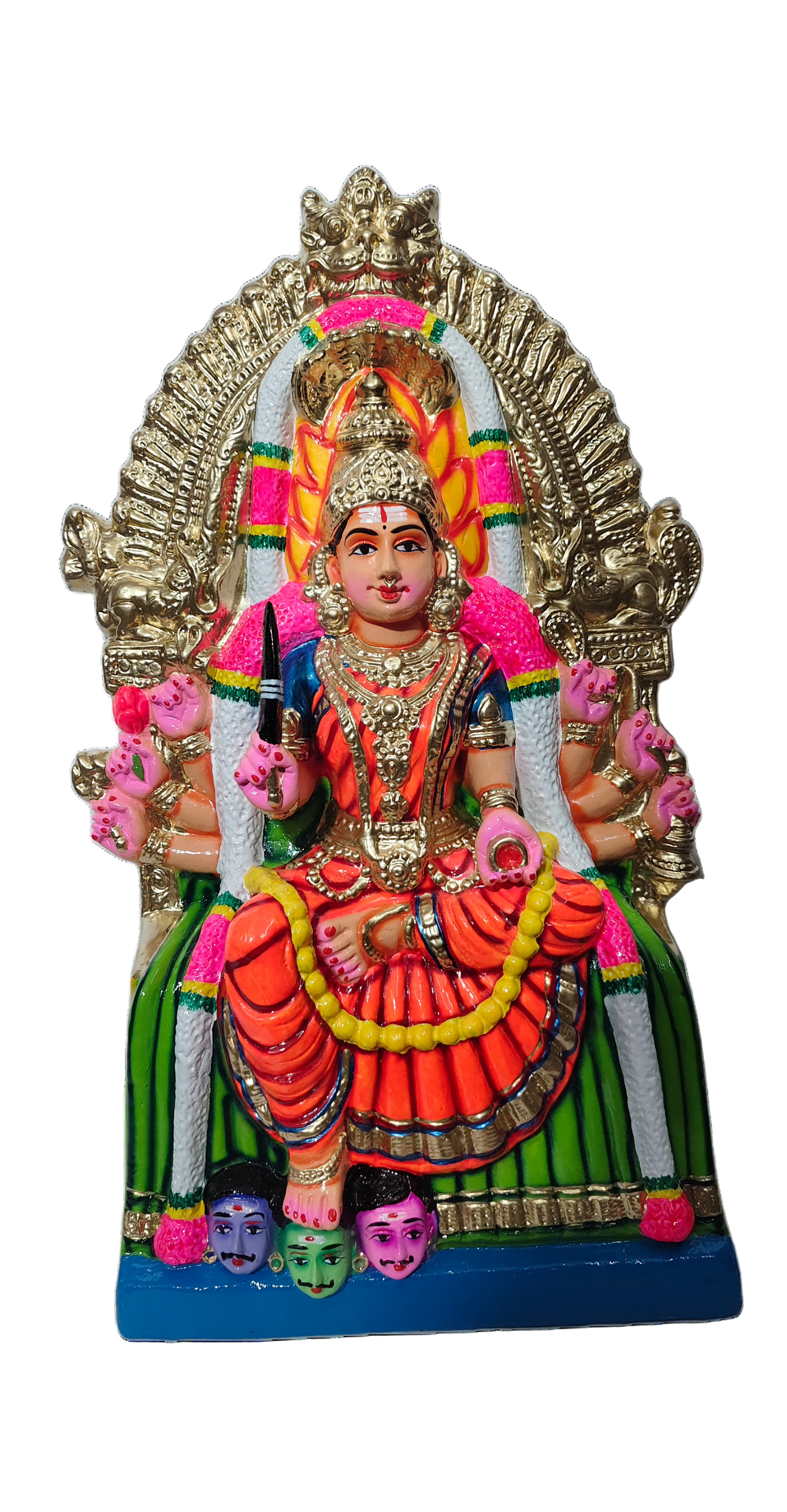 Samayapuram Mariamman idol handcrafted Hindu goddess statue for temple, pooja room, Navaratri Golu and home décor – Hindu God idols online