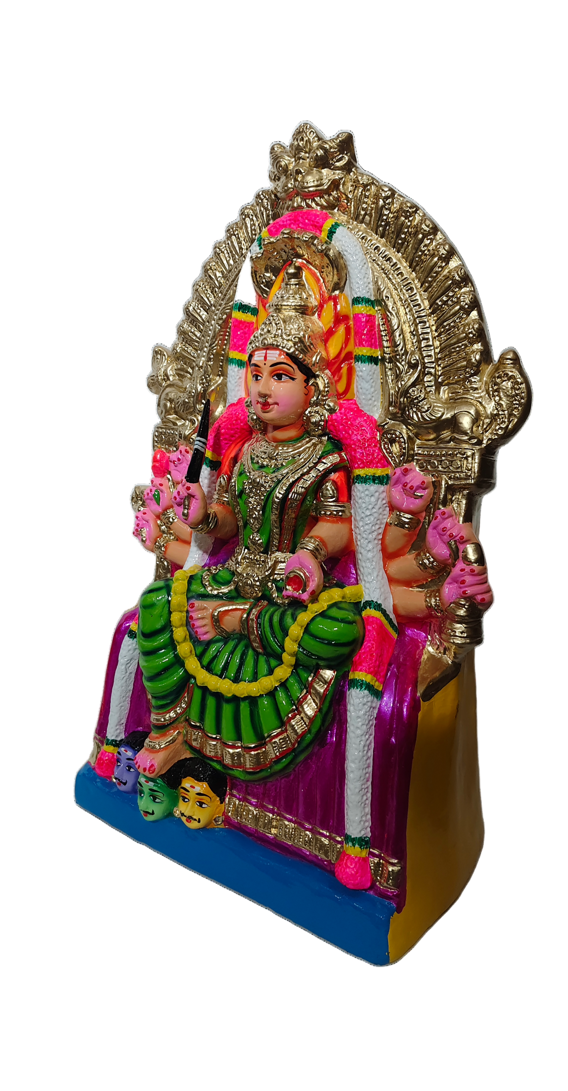 Samayapuram Mariamman idol handcrafted Hindu goddess statue for temple, pooja room, Navaratri Golu and home décor – Hindu God idols online