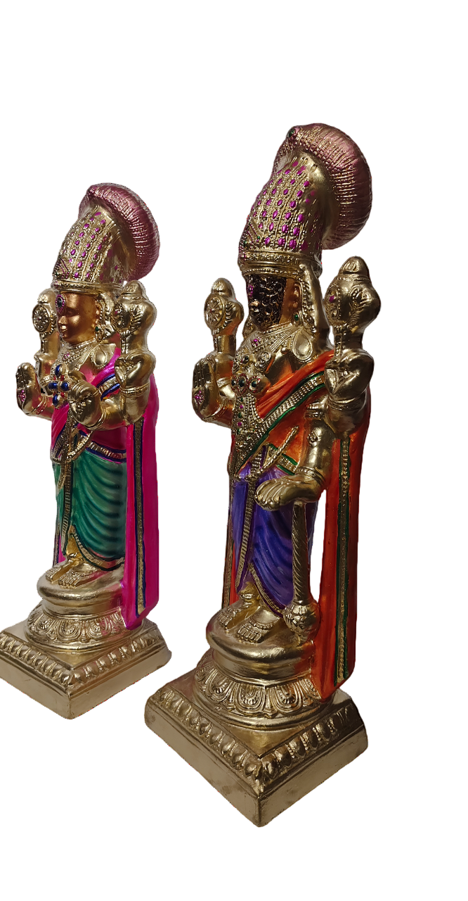The Saradhambal idol is a sacred handcrafted statue of Goddess Saradhambal, worshipped as the embodiment of wisdom, knowledge, and divine grace. This beautifully designed Saradhambal statue radiates positive energy and blessings, making it perfect for pooja rooms, temples, and spiritual spaces. Devotees believe that the Saradhambal murti brings prosperity, success in education, and protection from negativity. Ideal for gifting during festivals, weddings, and spiritual occasions, the Saradhambal idol online 